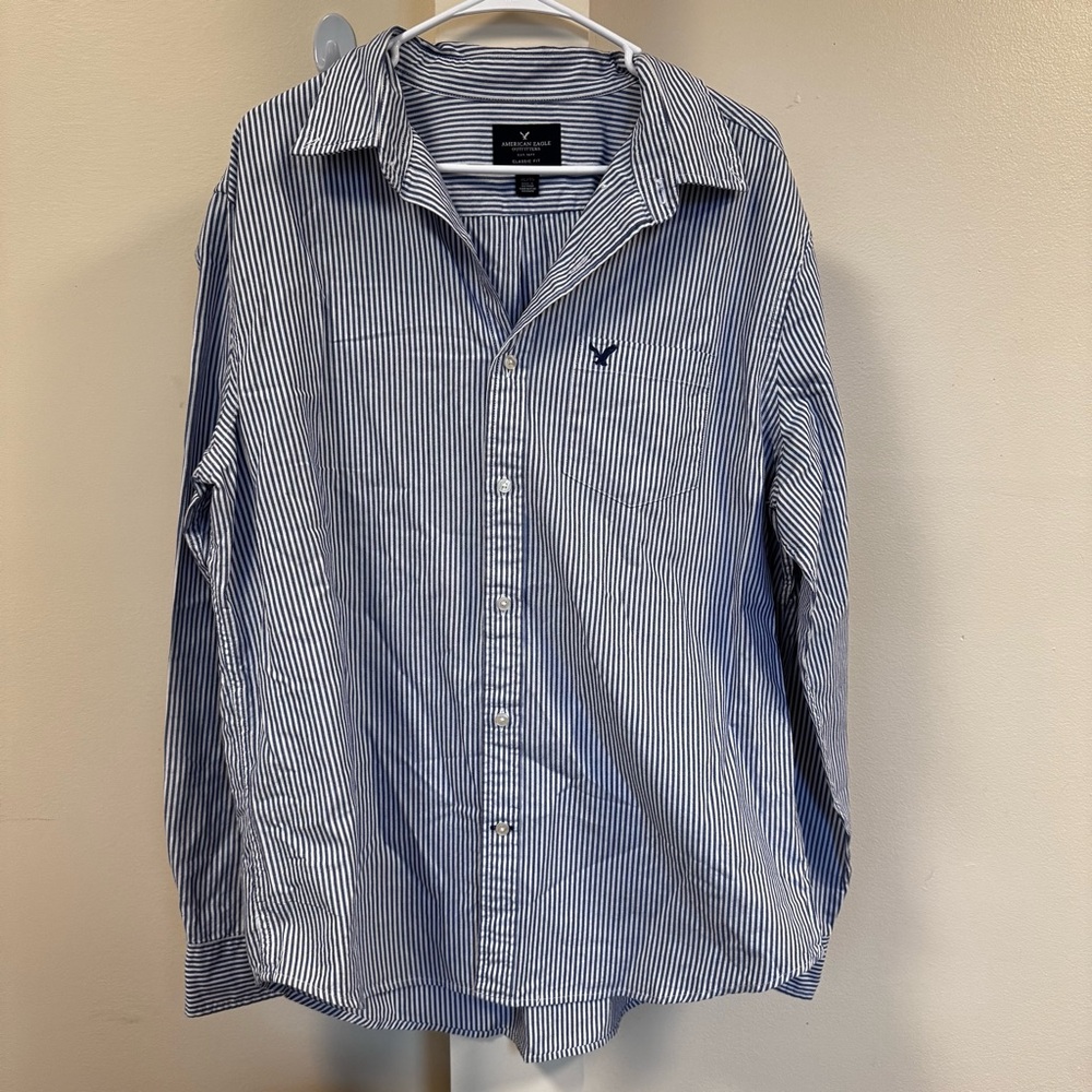 American Eagle Men’s Striped Dress Shirt